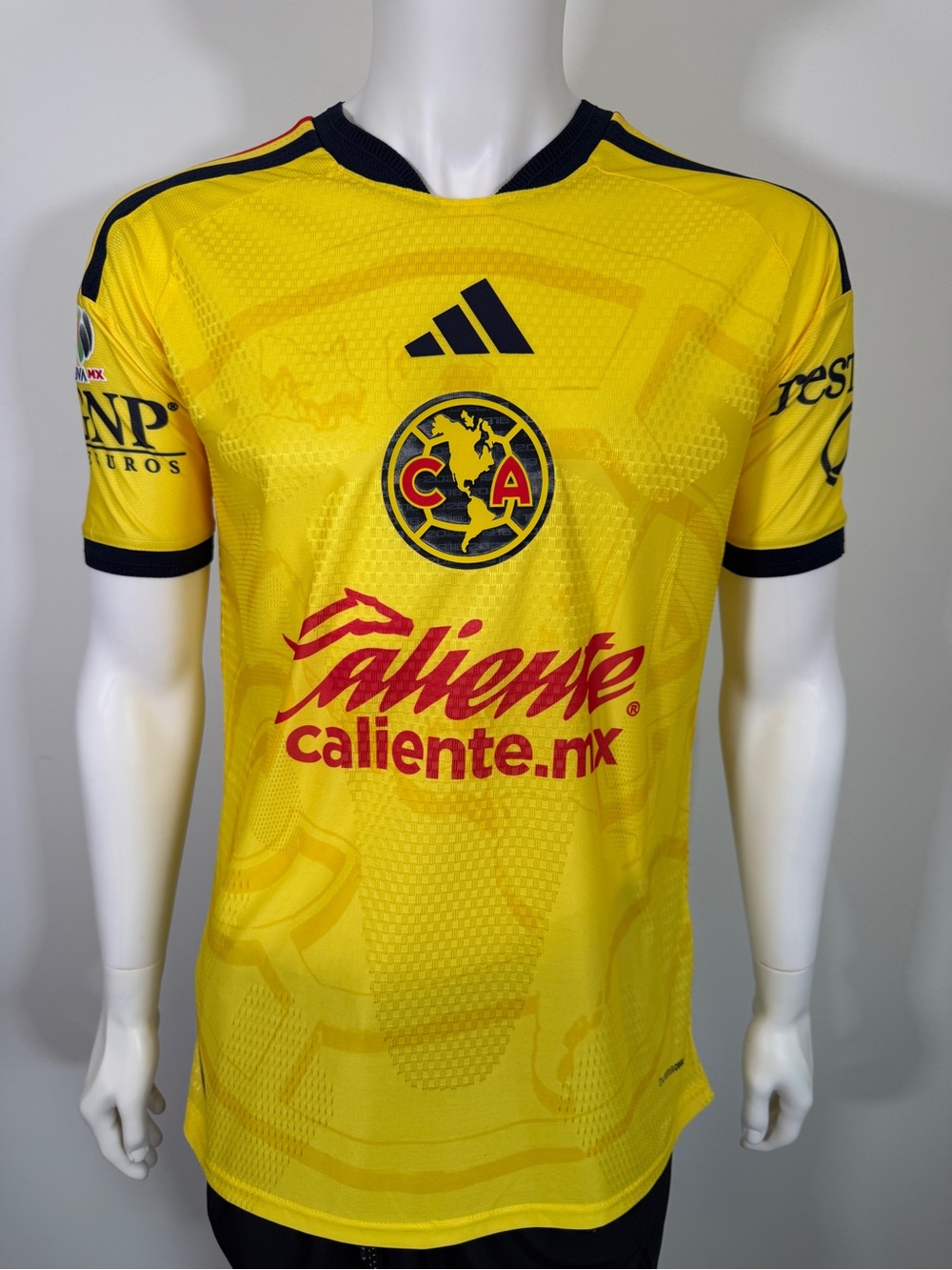 adidas Club América Yellow Home Jersey with Navy Trim